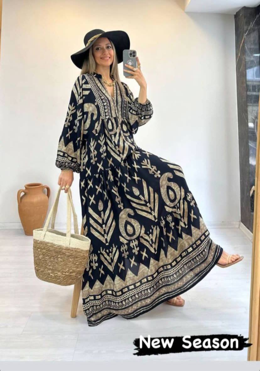 پیراهن بلندساحلی  زنانه برند ترک آشیلدا
